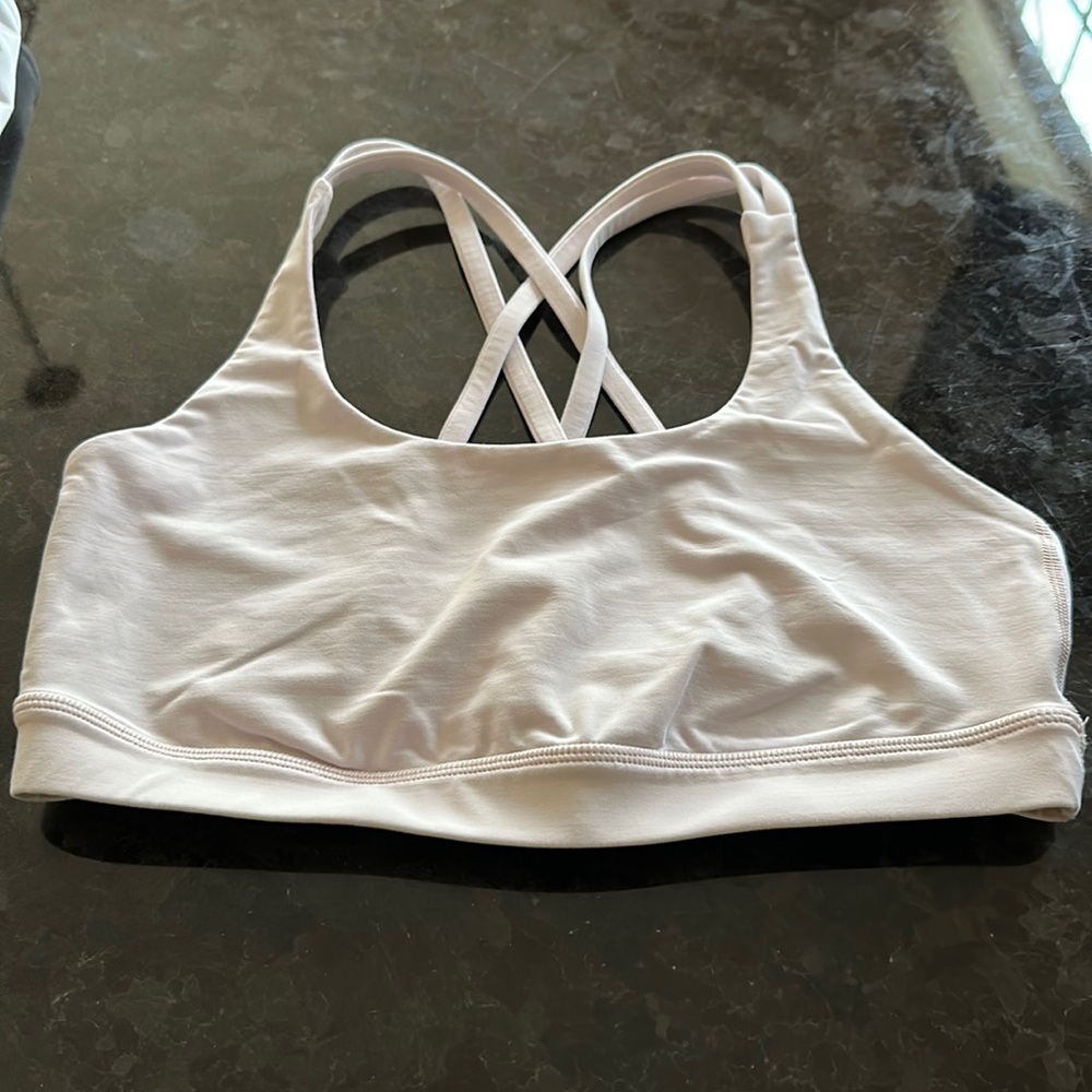 Lululemon Sport Bra , size 8,medium support,pink blush color , good condition